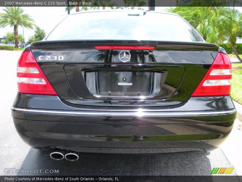 Black / Black 2007 Mercedes-Benz C 230 Sport
