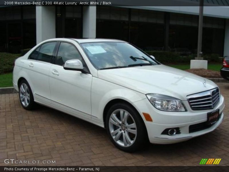 Arctic White / Black 2008 Mercedes-Benz C 300 4Matic Luxury