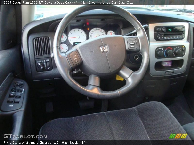 Bright Silver Metallic / Dark Slate Gray 2005 Dodge Ram 1500 SLT Daytona Quad Cab 4x4