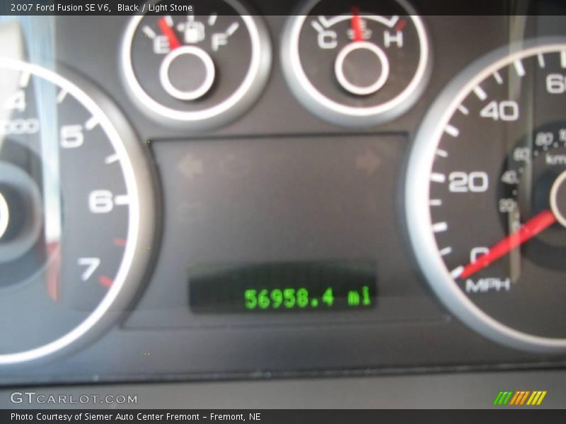 Black / Light Stone 2007 Ford Fusion SE V6