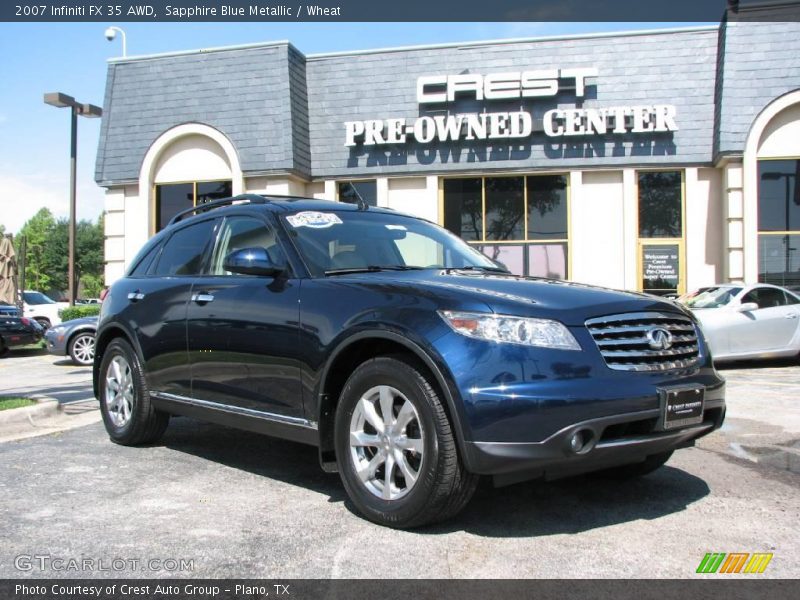 Sapphire Blue Metallic / Wheat 2007 Infiniti FX 35 AWD