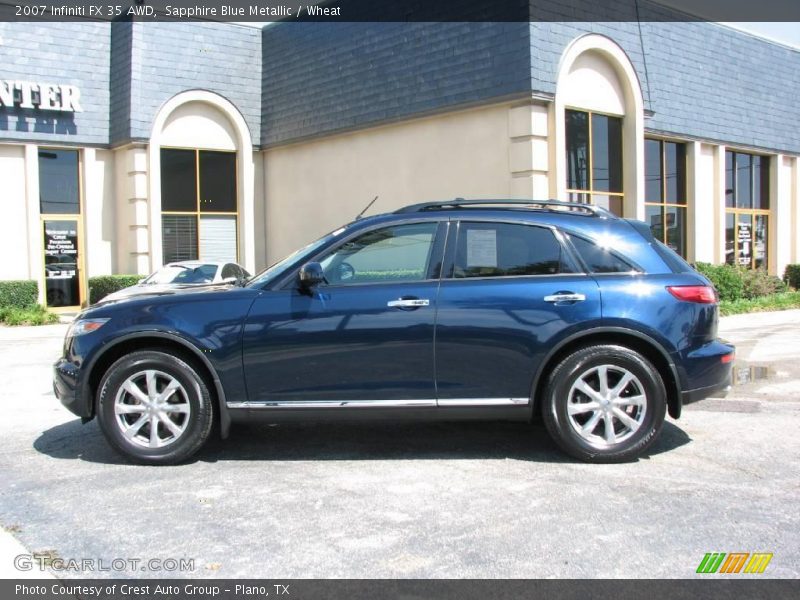 Sapphire Blue Metallic / Wheat 2007 Infiniti FX 35 AWD