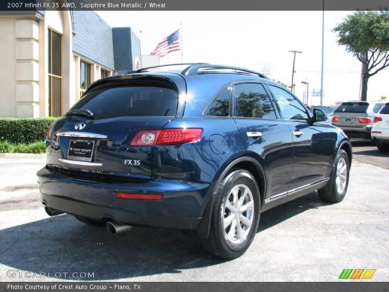 Sapphire Blue Metallic / Wheat 2007 Infiniti FX 35 AWD