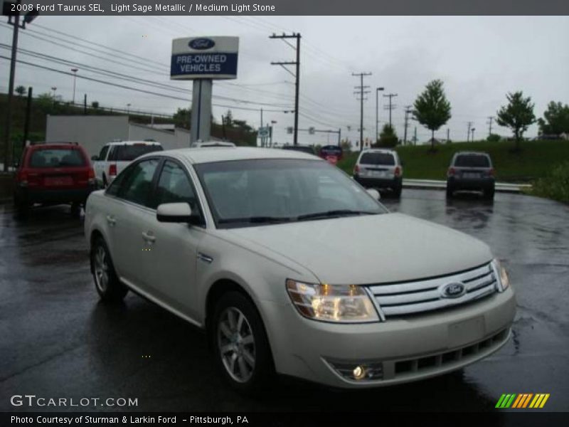 Light Sage Metallic / Medium Light Stone 2008 Ford Taurus SEL