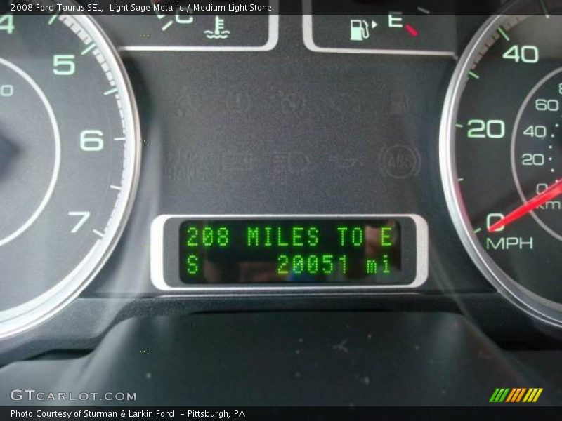Light Sage Metallic / Medium Light Stone 2008 Ford Taurus SEL