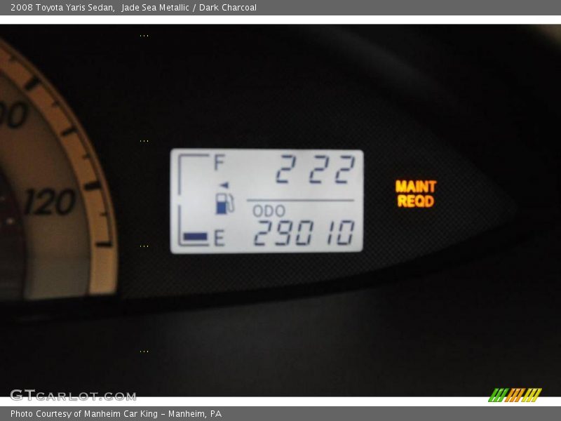 Jade Sea Metallic / Dark Charcoal 2008 Toyota Yaris Sedan
