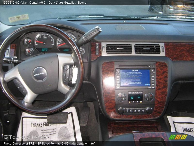 Dark Slate Metallic / Ebony 2008 GMC Yukon Denali AWD