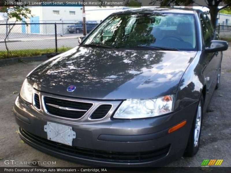 Smoke Beige Metallic / Parchment 2005 Saab 9-3 Linear Sport Sedan