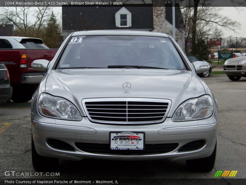 Brilliant Silver Metallic / Black 2004 Mercedes-Benz S 430 Sedan
