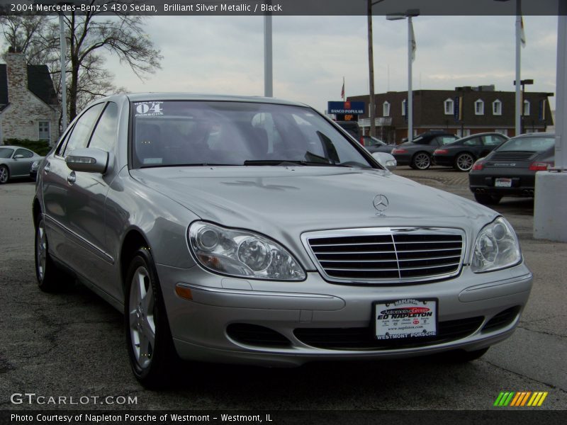 Brilliant Silver Metallic / Black 2004 Mercedes-Benz S 430 Sedan