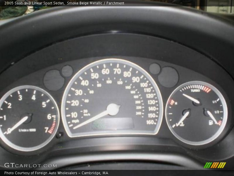 Smoke Beige Metallic / Parchment 2005 Saab 9-3 Linear Sport Sedan