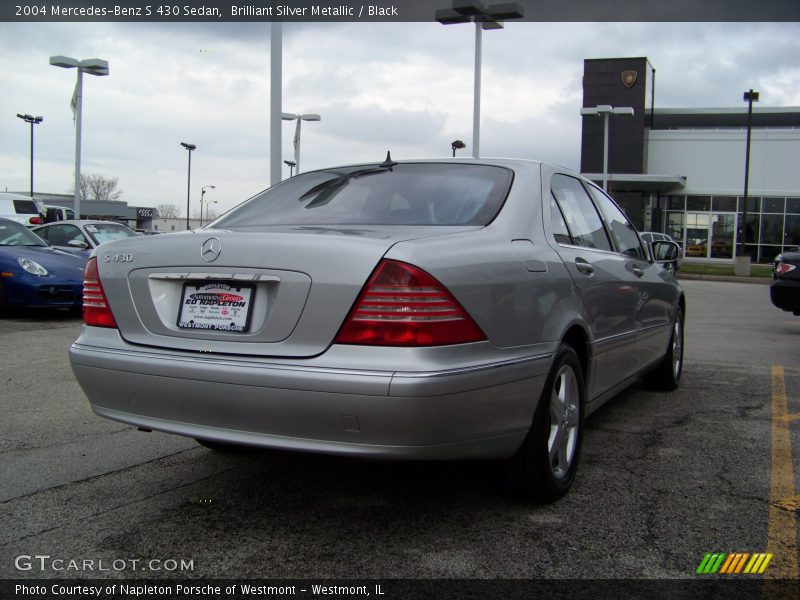 Brilliant Silver Metallic / Black 2004 Mercedes-Benz S 430 Sedan