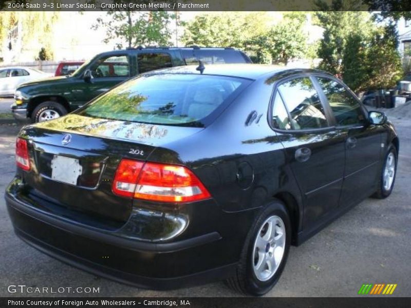 Graphite Green Metallic / Parchment 2004 Saab 9-3 Linear Sedan