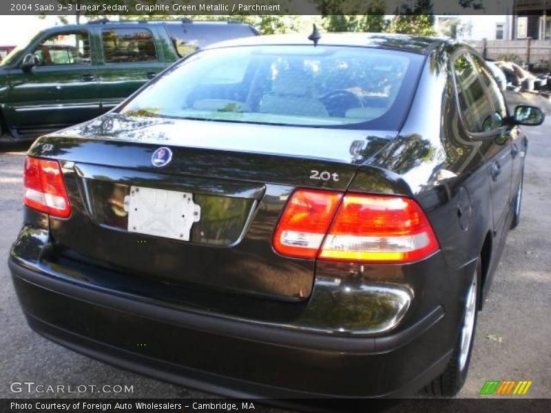 Graphite Green Metallic / Parchment 2004 Saab 9-3 Linear Sedan