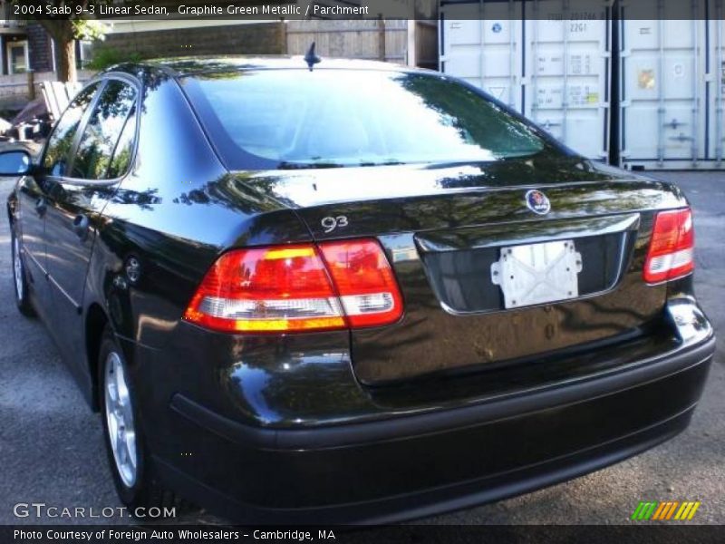Graphite Green Metallic / Parchment 2004 Saab 9-3 Linear Sedan