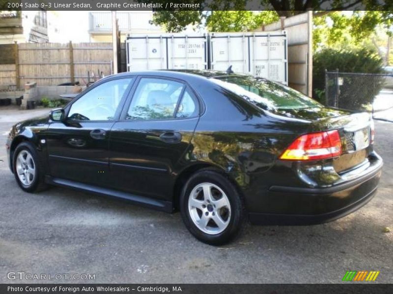 Graphite Green Metallic / Parchment 2004 Saab 9-3 Linear Sedan