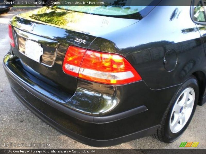 Graphite Green Metallic / Parchment 2004 Saab 9-3 Linear Sedan