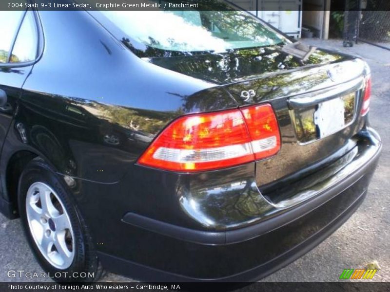 Graphite Green Metallic / Parchment 2004 Saab 9-3 Linear Sedan