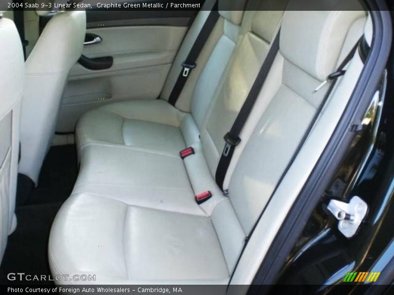 Graphite Green Metallic / Parchment 2004 Saab 9-3 Linear Sedan