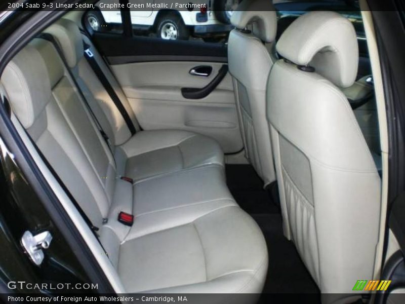 Graphite Green Metallic / Parchment 2004 Saab 9-3 Linear Sedan