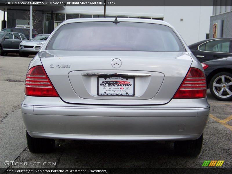 Brilliant Silver Metallic / Black 2004 Mercedes-Benz S 430 Sedan