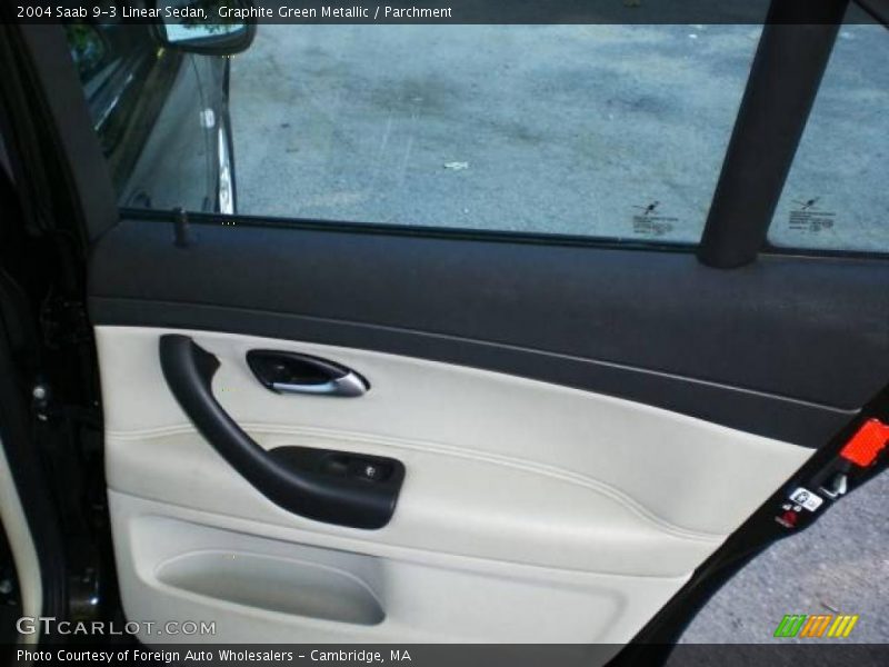 Graphite Green Metallic / Parchment 2004 Saab 9-3 Linear Sedan