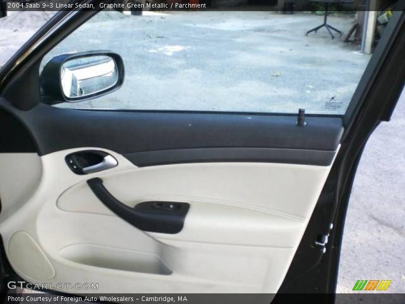 Graphite Green Metallic / Parchment 2004 Saab 9-3 Linear Sedan
