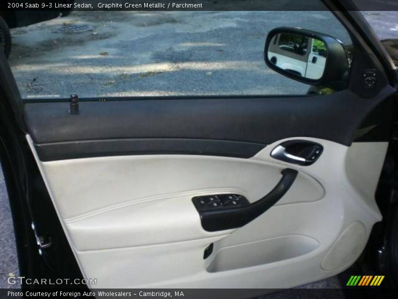 Graphite Green Metallic / Parchment 2004 Saab 9-3 Linear Sedan