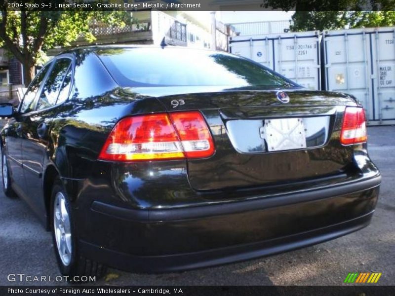 Graphite Green Metallic / Parchment 2004 Saab 9-3 Linear Sedan