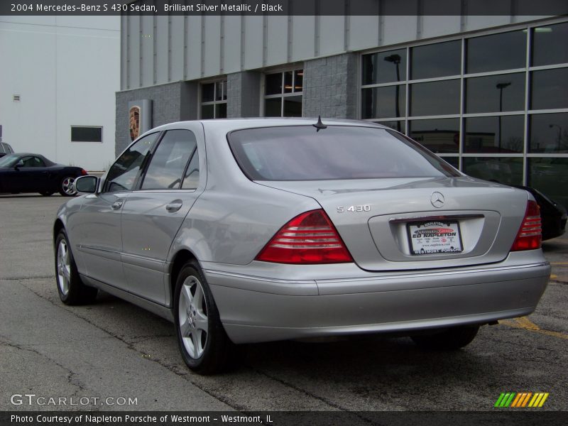 Brilliant Silver Metallic / Black 2004 Mercedes-Benz S 430 Sedan
