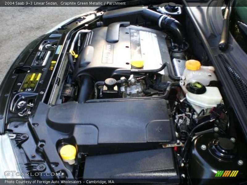Graphite Green Metallic / Parchment 2004 Saab 9-3 Linear Sedan
