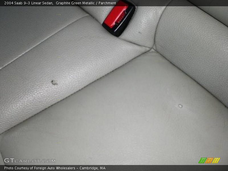 Graphite Green Metallic / Parchment 2004 Saab 9-3 Linear Sedan