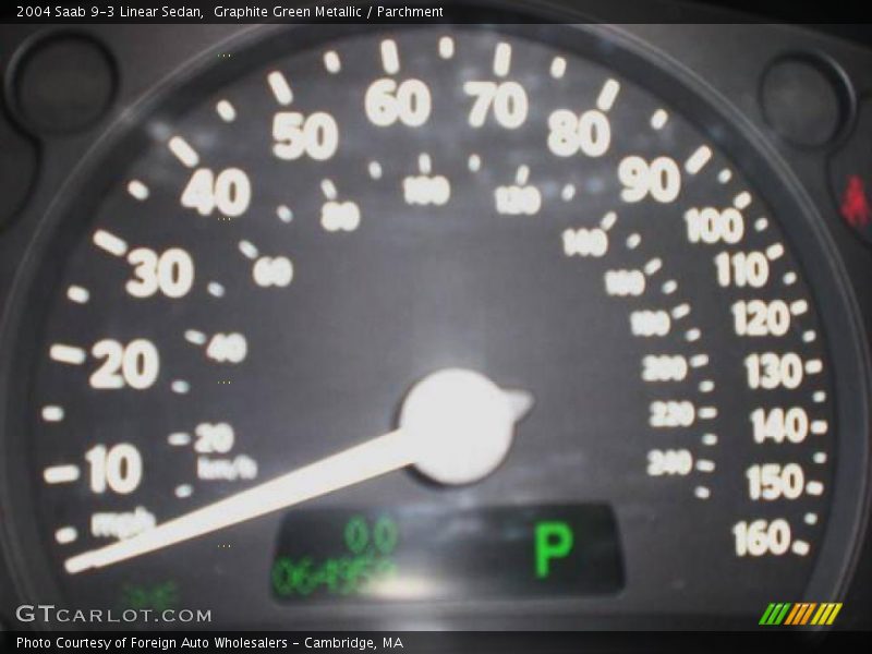 Graphite Green Metallic / Parchment 2004 Saab 9-3 Linear Sedan