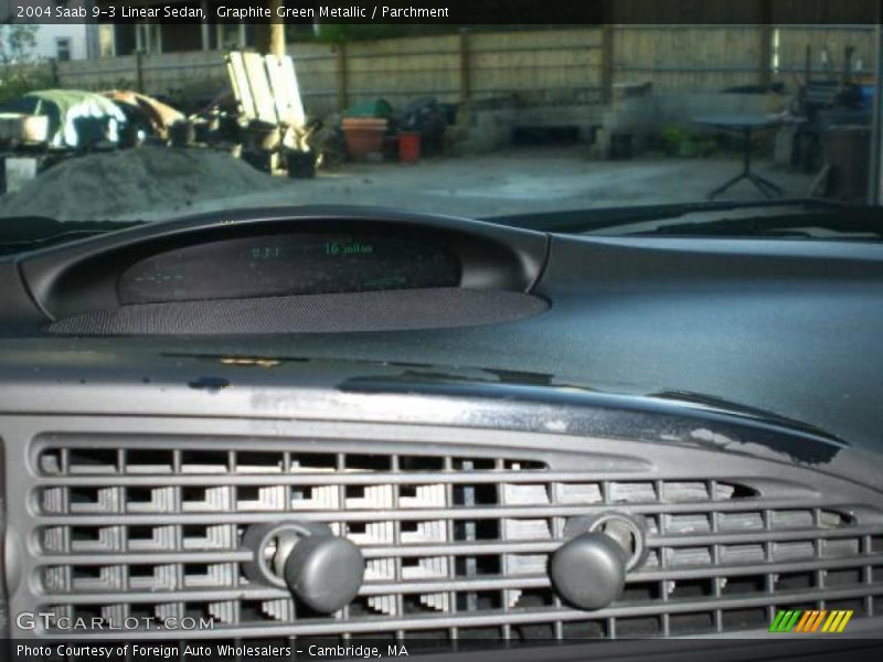 Graphite Green Metallic / Parchment 2004 Saab 9-3 Linear Sedan