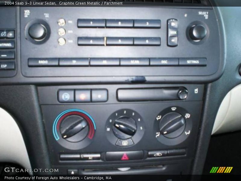 Graphite Green Metallic / Parchment 2004 Saab 9-3 Linear Sedan