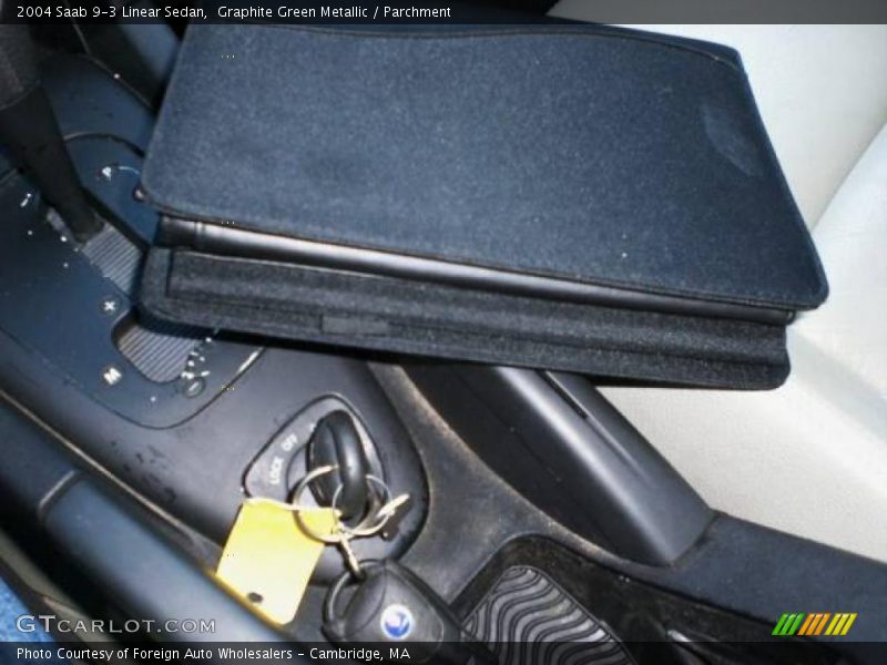 Graphite Green Metallic / Parchment 2004 Saab 9-3 Linear Sedan
