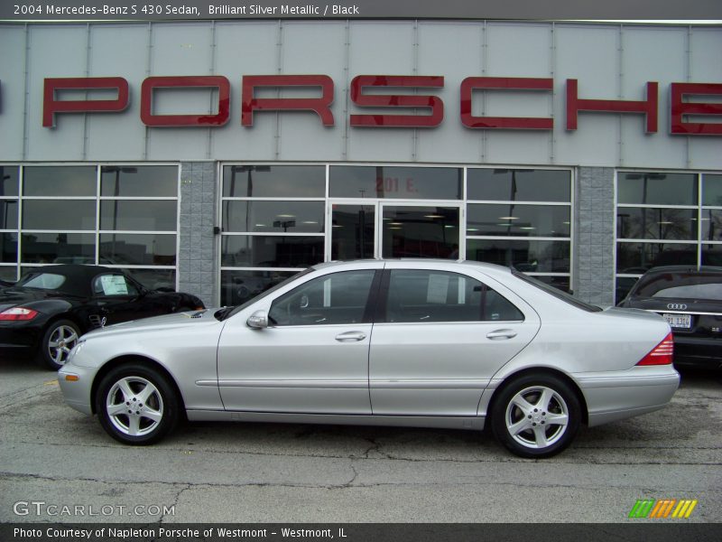 Brilliant Silver Metallic / Black 2004 Mercedes-Benz S 430 Sedan