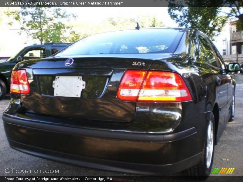 Graphite Green Metallic / Parchment 2004 Saab 9-3 Linear Sedan