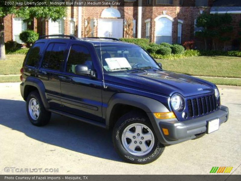 Midnight Blue Pearl / Medium Slate Gray 2007 Jeep Liberty Sport
