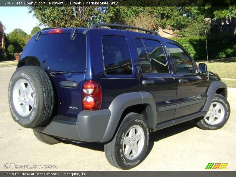 Midnight Blue Pearl / Medium Slate Gray 2007 Jeep Liberty Sport