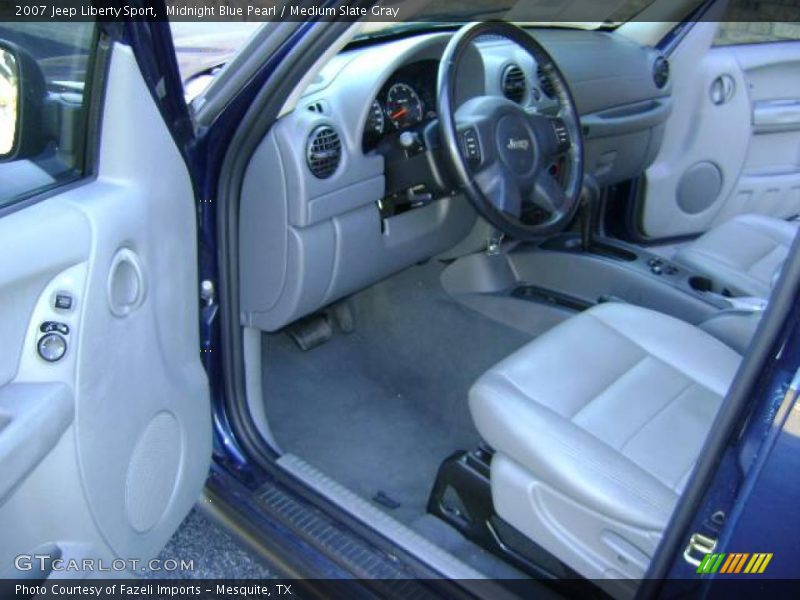 Midnight Blue Pearl / Medium Slate Gray 2007 Jeep Liberty Sport