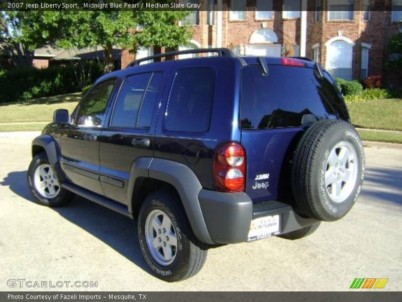 Midnight Blue Pearl / Medium Slate Gray 2007 Jeep Liberty Sport