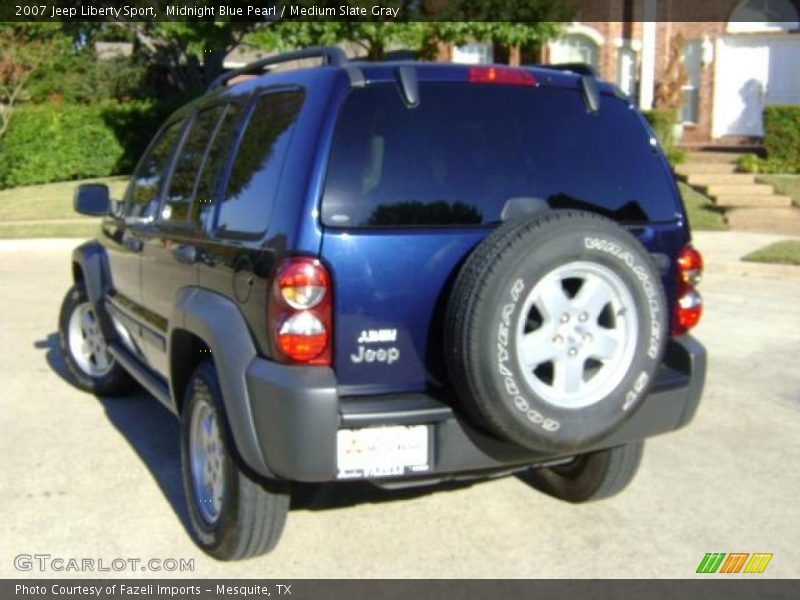 Midnight Blue Pearl / Medium Slate Gray 2007 Jeep Liberty Sport
