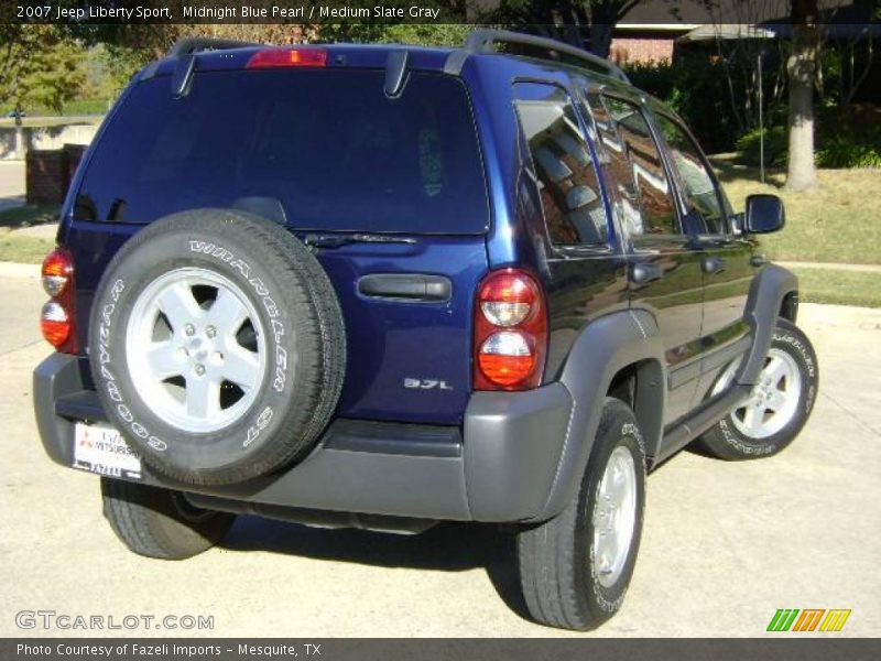 Midnight Blue Pearl / Medium Slate Gray 2007 Jeep Liberty Sport