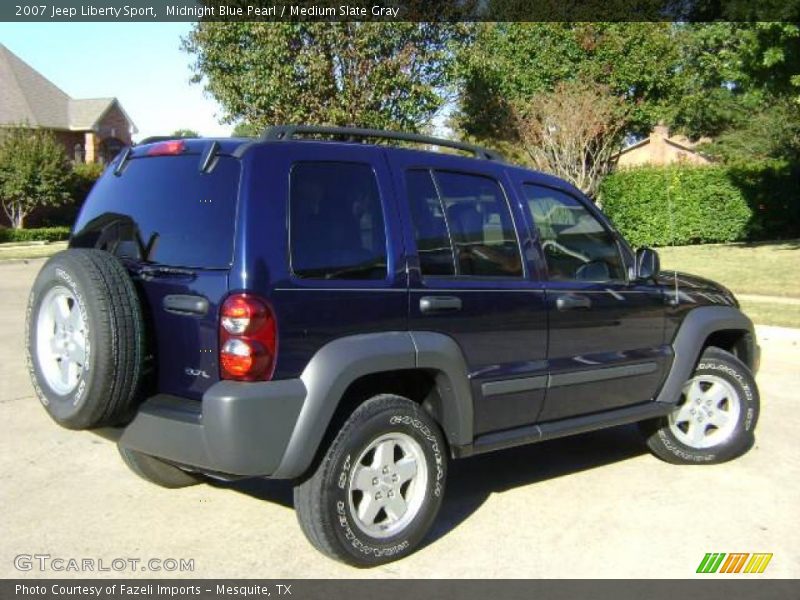 Midnight Blue Pearl / Medium Slate Gray 2007 Jeep Liberty Sport