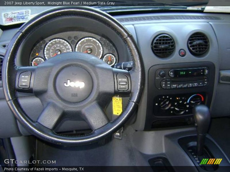 Midnight Blue Pearl / Medium Slate Gray 2007 Jeep Liberty Sport