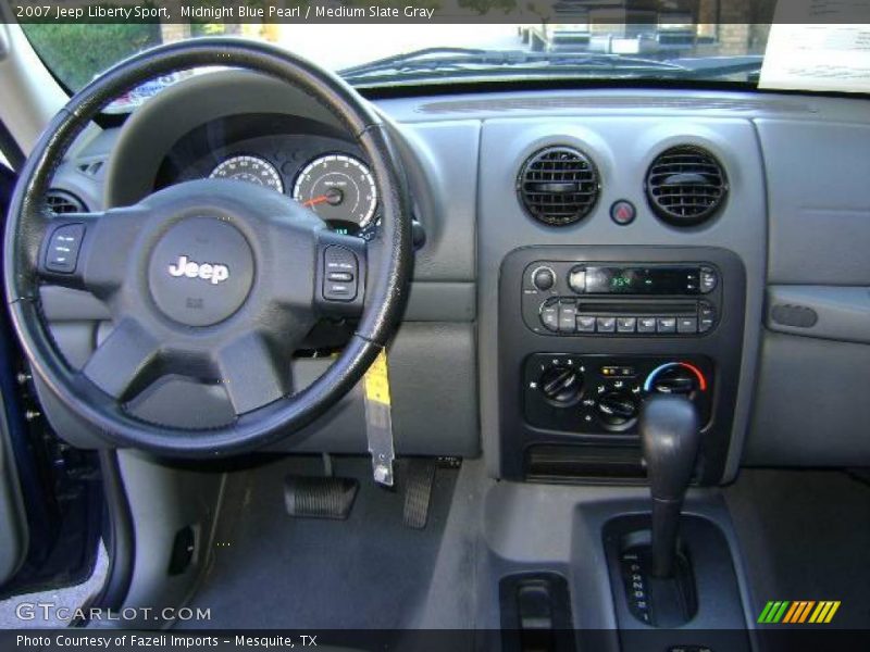 Midnight Blue Pearl / Medium Slate Gray 2007 Jeep Liberty Sport