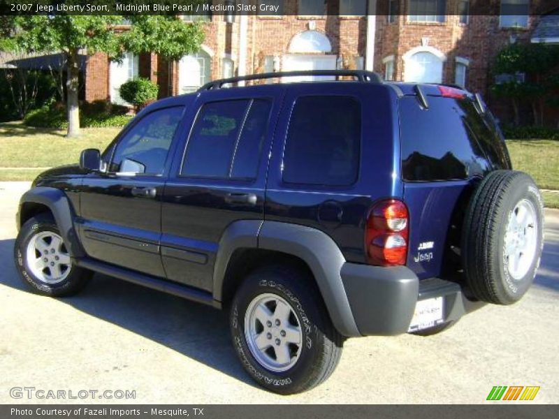 Midnight Blue Pearl / Medium Slate Gray 2007 Jeep Liberty Sport