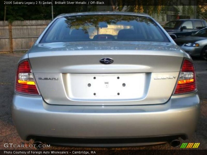 Brilliant Silver Metallic / Off-Black 2006 Subaru Legacy 2.5i Sedan