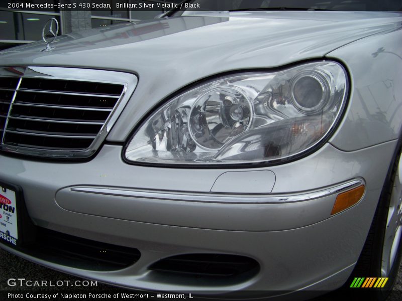 Brilliant Silver Metallic / Black 2004 Mercedes-Benz S 430 Sedan